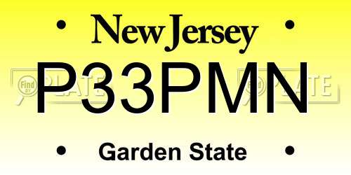 P33PMN New Jersey License Plate