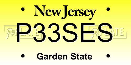 P33SES New Jersey License Plate