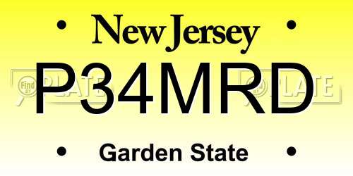 P34MRD New Jersey License Plate