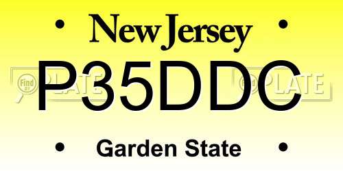 P35DDC New Jersey License Plate