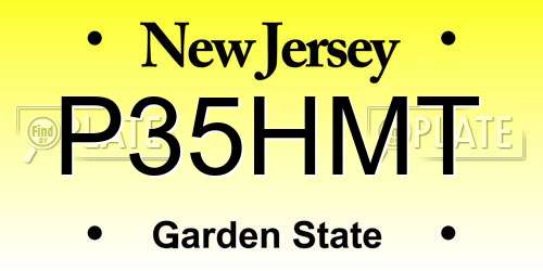 P35HMT New Jersey License Plate