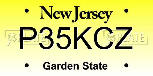 P35KCZ New Jersey License Plate