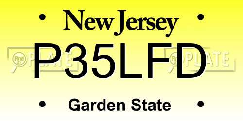 P35LFD New Jersey License Plate