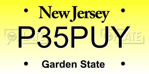 P35PUY New Jersey License Plate