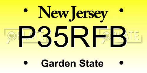 P35RFB New Jersey License Plate