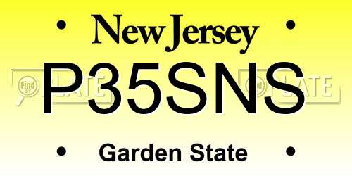 P35SNS New Jersey License Plate