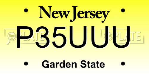 P35UUU New Jersey License Plate