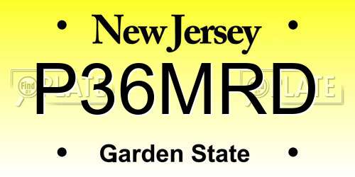 P36MRD New Jersey License Plate