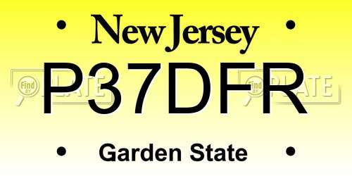 P37DFR New Jersey License Plate