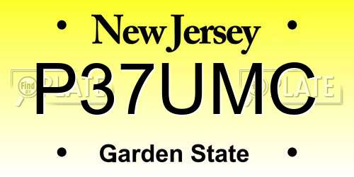 P37UMC New Jersey License Plate