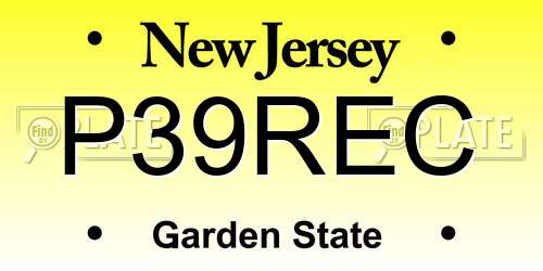 P39REC New Jersey License Plate