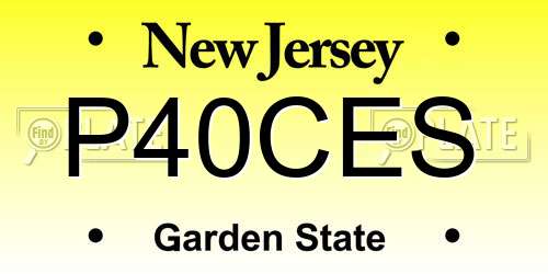 P40CES New Jersey License Plate