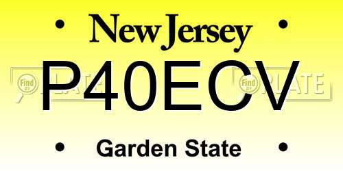 P40ECV New Jersey License Plate