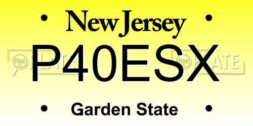 P40ESX New Jersey License Plate