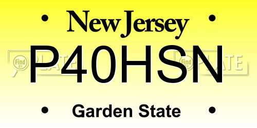 P40HSN New Jersey License Plate