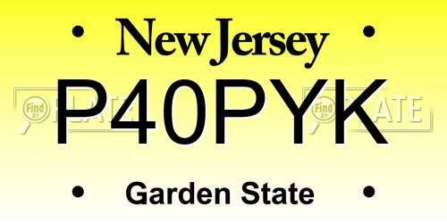 P40PYK New Jersey License Plate