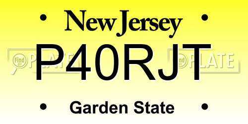P40RJT New Jersey License Plate