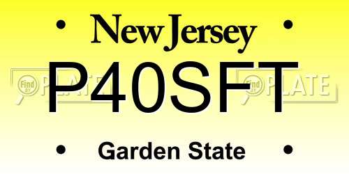 P40SFT New Jersey License Plate