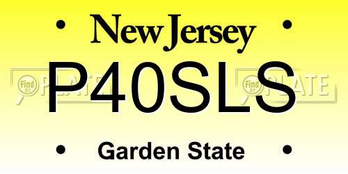 P40SLS New Jersey License Plate