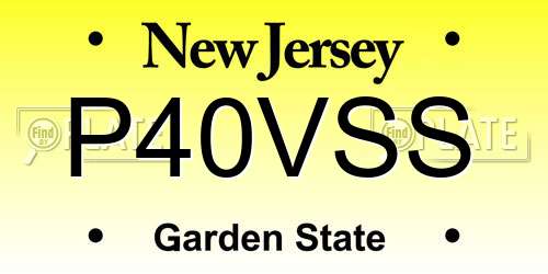 P40VSS New Jersey License Plate