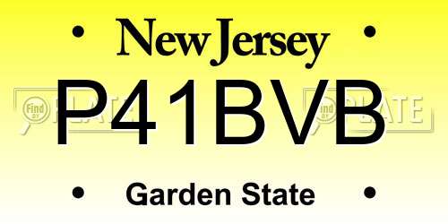 P41BVB New Jersey License Plate