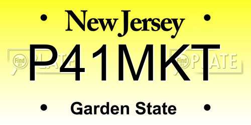 P41MKT New Jersey License Plate