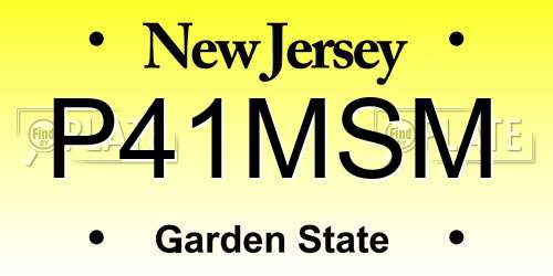 P41MSM New Jersey License Plate