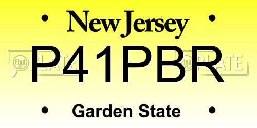 P41PBR New Jersey License Plate