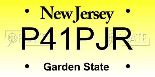 P41PJR New Jersey License Plate