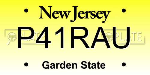 P41RAU New Jersey License Plate