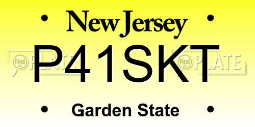 P41SKT New Jersey License Plate