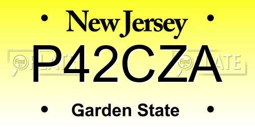 P42CZA New Jersey License Plate