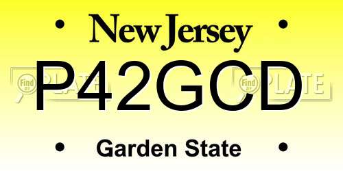 P42GCD New Jersey License Plate
