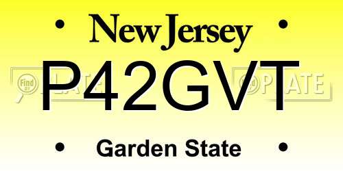 P42GVT New Jersey License Plate