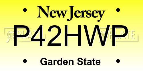 P42HWP New Jersey License Plate