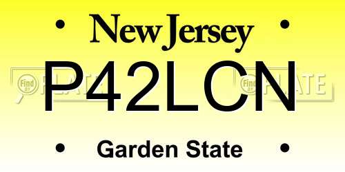 P42LCN New Jersey License Plate