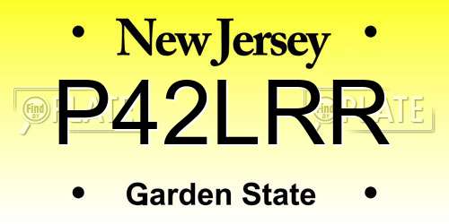P42LRR New Jersey License Plate
