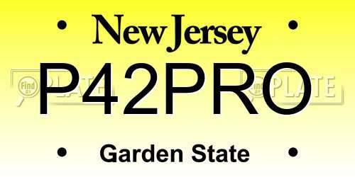 P42PRO New Jersey License Plate