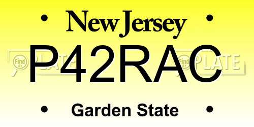 P42RAC New Jersey License Plate