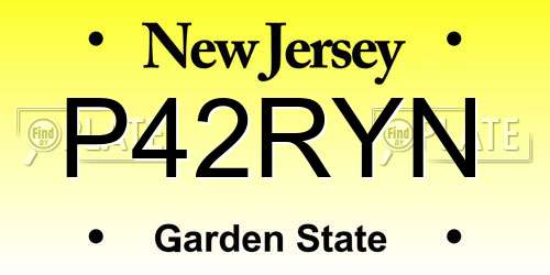 P42RYN New Jersey License Plate