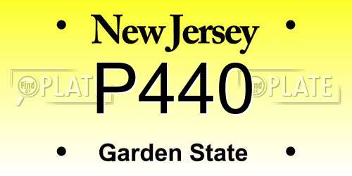 P440 New Jersey License Plate