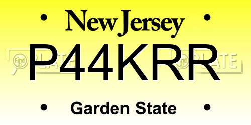 P44KRR New Jersey License Plate