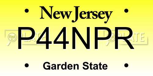 P44NPR New Jersey License Plate