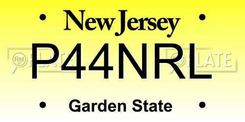 P44NRL New Jersey License Plate