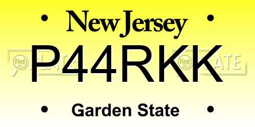 P44RKK New Jersey License Plate