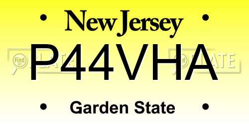 P44VHA New Jersey License Plate