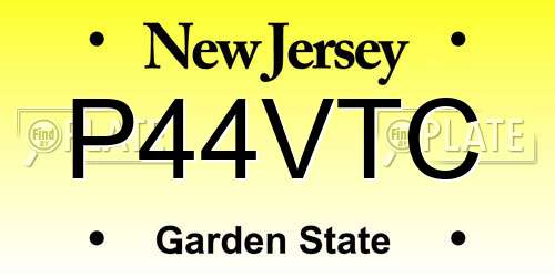 P44VTC New Jersey License Plate