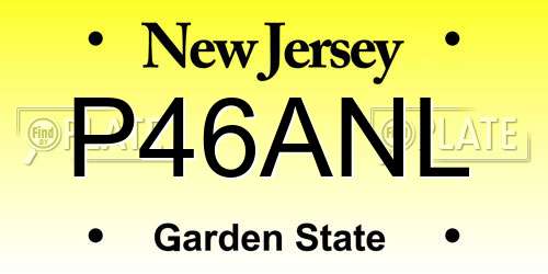P46ANL New Jersey License Plate