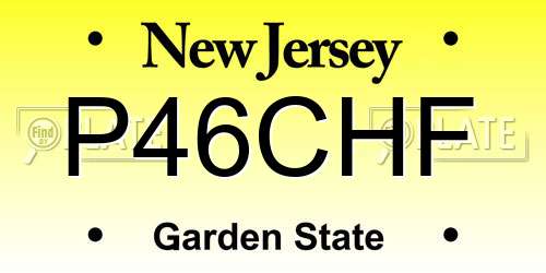 P46CHF New Jersey License Plate