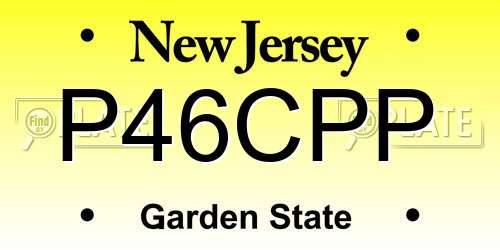 P46CPP New Jersey License Plate